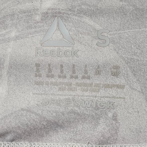 Reebok Speedwick Combat Grey Marble Leggings Size S - Picture 3 of 5